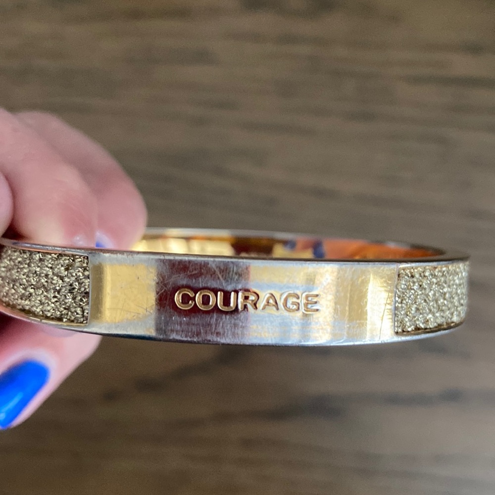 SALE!  Kate Spade gold courage ‘on purpose’ bangle bracelet